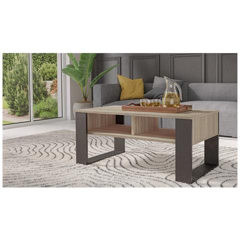 MODERN 2P SON CZ tavolino da caffè, comodino e consolle da soggiorno Tavolo da caffè Forma rettangolare 2 gamba /gambe - Foto 2