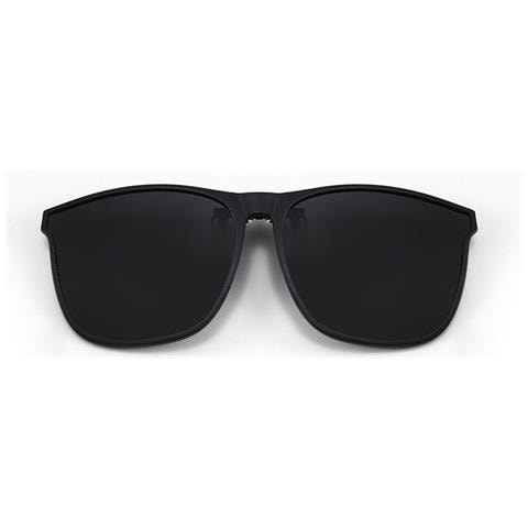 Occhiali Da Sole Clip-on - Montatura Nera Con Lenti Grigio Nero - Foto 1