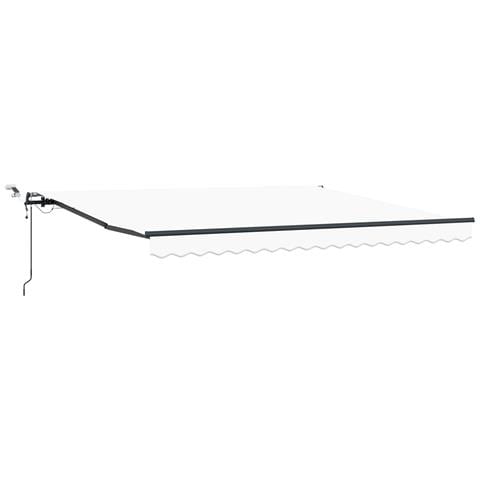 Tenda Retrattile Automatica  con LED Bianca 400x300 cm, Tessuto di Ricambio per Tenda  per Telaio 4x3 m Bianca - Foto 1