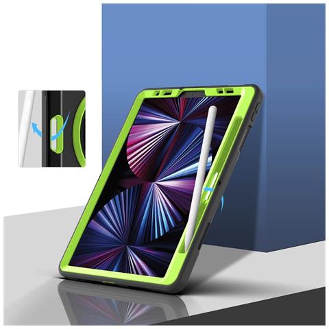 Custodia Per Ipad Pro 3/2 11"" 2021/2020 Con Supporto Girevole E Alloggiamento Per Stilo Nera - Foto 4