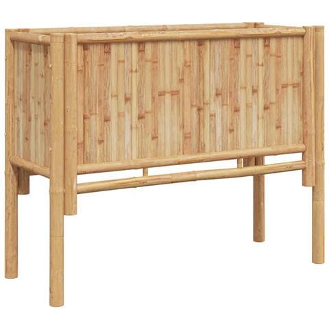 Letto rialzato da giardino Marrone 90 x 35 x 70 cm Bambù - Foto 1