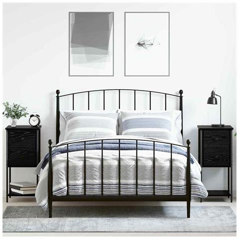 Armadio da Notte con cassetto 2 pcs Rovere nero 32 x 42 x 70 cm - Foto 2