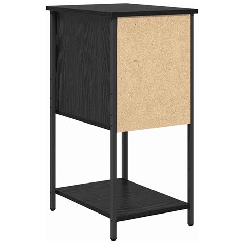 Armadio da Notte con cassetto 2 pcs Rovere nero 32 x 42 x 70 cm - Foto 9