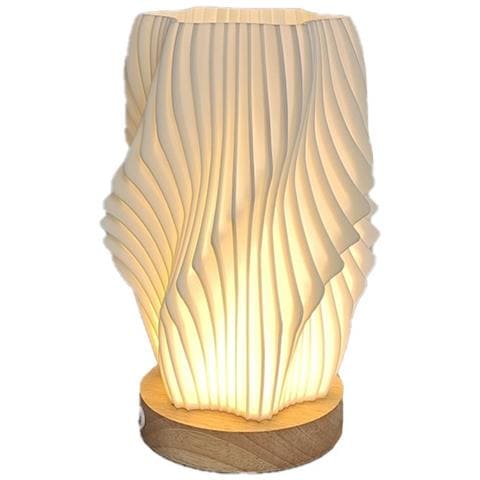Lampada Da Scrivania Led Dimmerabile Usb Con Base In Legno - Lampada Da Comodino In Stile Nordico - Foto 1