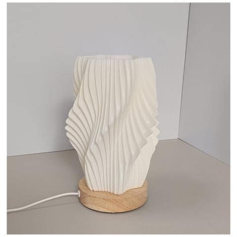 Lampada Da Scrivania Led Dimmerabile Usb Con Base In Legno - Lampada Da Comodino In Stile Nordico - Foto 2