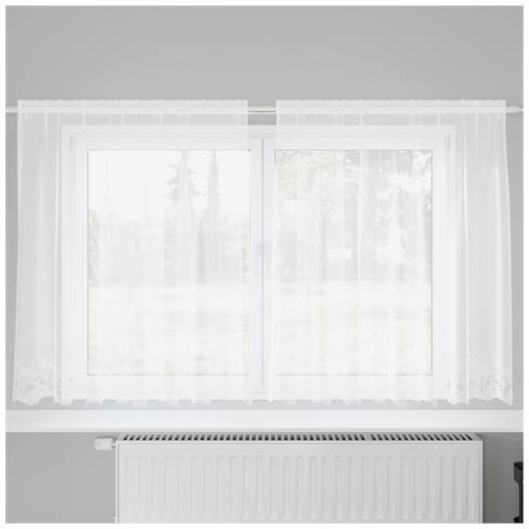 Tende con tende Floreale Bianco 200 x 140 cm Poliestere - Foto 2