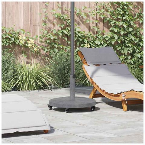 Base per Ombrello da Esterno Aspetto legno grigio scuro - Foto 2