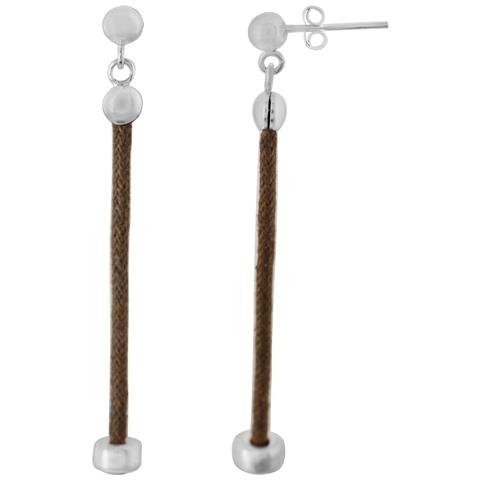 Ciondolo Infinito In Argento Con Cordino Verde Kaki, Argento 925 - Foto 1