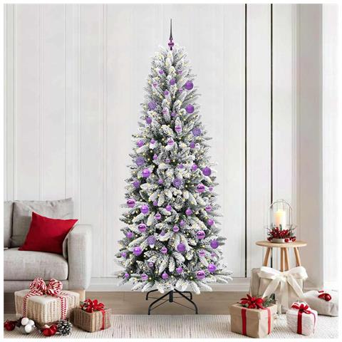 Albero di Natale artificiale con 300 LED Bianco 210 cm - Foto 2