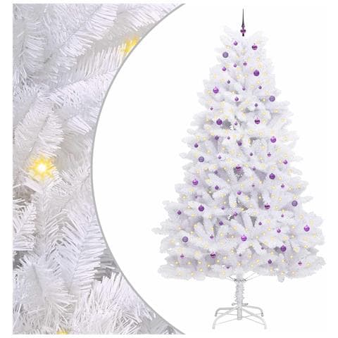 Albero di Natale Artificiale con Rami Pieghevoli Bianco 300 cm - Foto 1