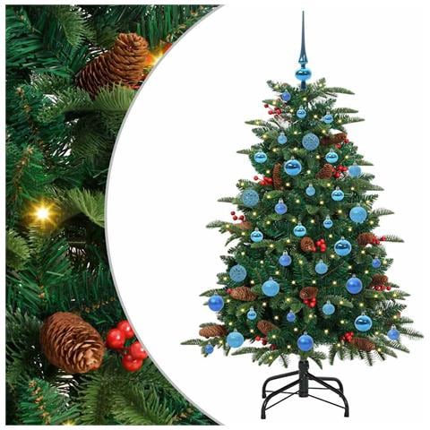 Albero di Natale artificiale con 150 LED Verde 150 cm - Foto 1