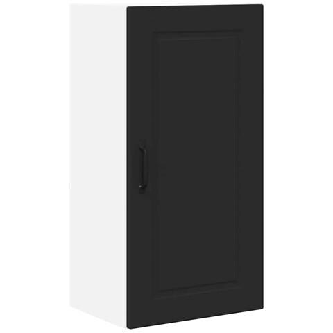 Pensile cucina con porta Nero 40 x 31 x 80 cm Legno multistrato - Foto 1