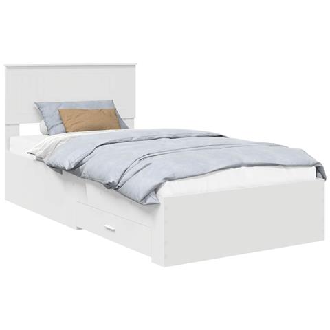 Struttura del letto Bianco 100 x 200 cm Legno multistrato - Foto 1