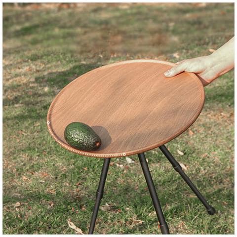 Tavolo Rotondo Portatile Ultraleggero In Lega Di Alluminio - Ideale Per Campeggio E Picnic Black - Foto 2
