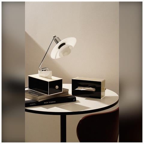Elegante Portatovaglioli Acrilico Con Perla - Raffinato Dispenser Di Fazzoletti In Pmma Beige - Foto 7