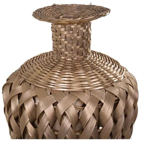 Vaso In Bambù Laccato Dorato 15x26x36h - Foto 2