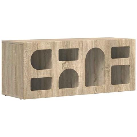 Mobile TV Rovere Sonoma 100 x 35 x 40 cm Legno multistrato - Foto 1