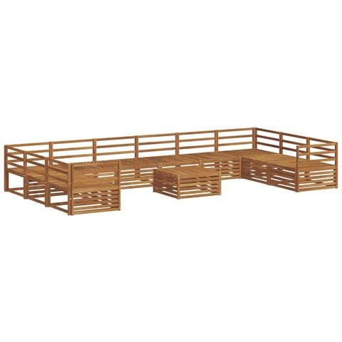 Set divani 11 pcs Naturale Legno di Acacia Massello - Foto 1