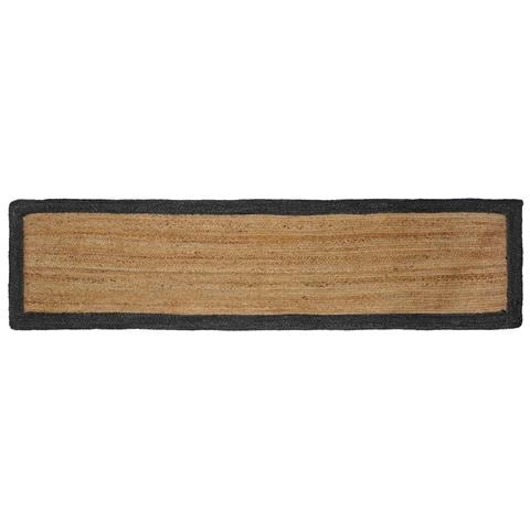 Tappeti per area Naturale e Grigio Scuro 60 x 200 cm Juta - Foto 1