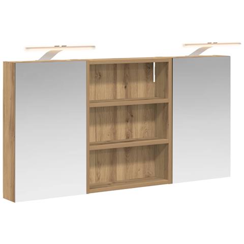 Set di Armadi da Bagno con lo scaffale 3 pcs 100 x 10,5 x 50 cm - Foto 1