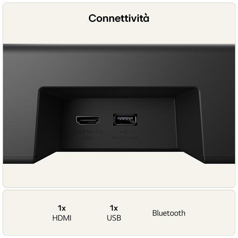 Soundbar S30A, 140W su 2.1 canali, Dolby Digital, DTS, Subwoofer wireless, AI Sound Pro, HDMI ARC, Bluetooth, USB - Foto 2