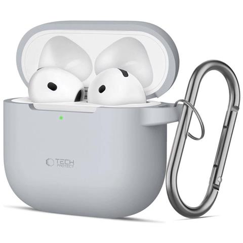 Coperchio In Silicone Con Gancio Per Airpods 4"" - Grigio - Foto 6
