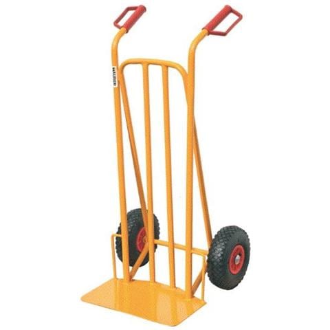 Carrello portacasse acciaio ruote pneumatiche max 200 kg cm 53x46x h105 - Foto 4