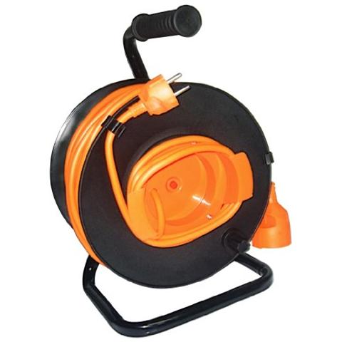 Avvolgicavo Elettrico da Giardino 25 metri Presa + Spina Schuko Maurer - Foto 2