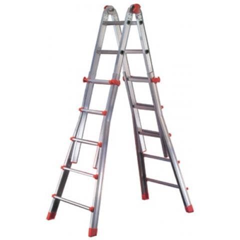 Scala Telescopica In Alluminio 4+5 Gradini H max 4,29 Mt - Foto 3