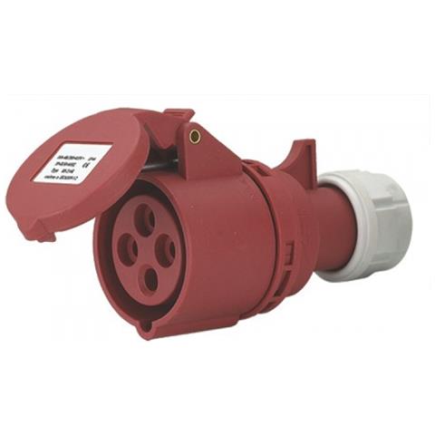 Presa Mobile Industriale 380V 16A 3P+T IP44 Rossa - Foto 2