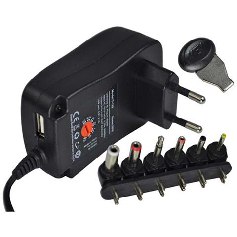 Alimentatore Universale 12v 6 Adattatori 30w Con Porta Usb 2,5a - Foto 2