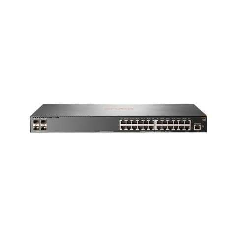 Switch Aruba 2930F con 24 porte Gigabit Ethernet 10/100/1000 Mbps, gestito a livello L3 e con 4 slot per moduli SFP+. Ideale per le reti aziendali di medie dimensioni - Foto 1