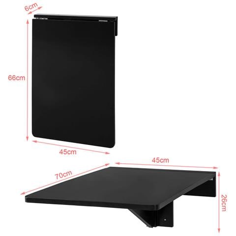 SoBuy - Tavolo Da Muro Pieghevole In Legno 70×45cm, Nero, fwt04-sch ... SoBuy - Tavolo Da Muro Pieghevole In Legno 70×45cm, Nero, fwt04-sch ...
