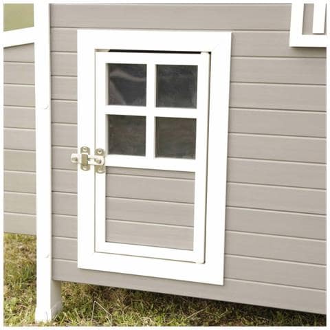 Pollaio ECO Barney in Plastica 137x73x83 cm Grigio e Bianco - Foto 2