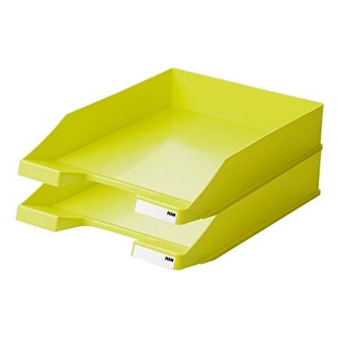 Klassik - vaschetta Portacorrispondenza, Formato Din A4 / c4, Impilabile, Stabile, Modern, Trend Colour Lemon - Foto 2