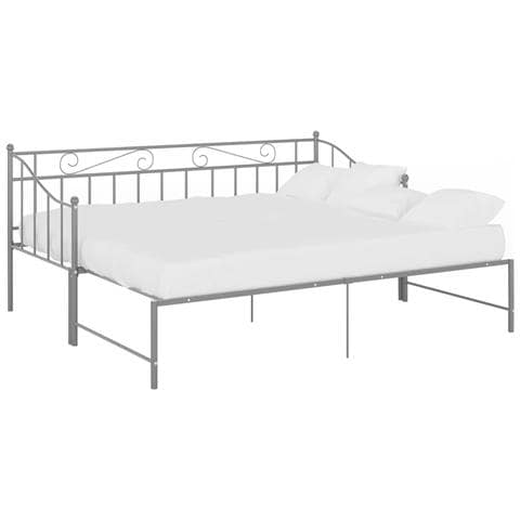 Telaio Divano Letto Estraibile Grigio In Metallo 90x200 Cm - Foto 1