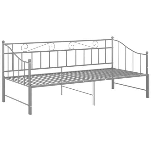 Telaio Divano Letto Estraibile Grigio In Metallo 90x200 Cm - Foto 10