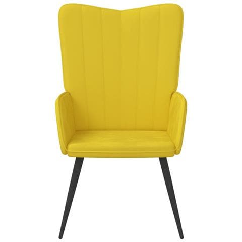 Sedia Relax Giallo Senape in Velluto - Foto 8