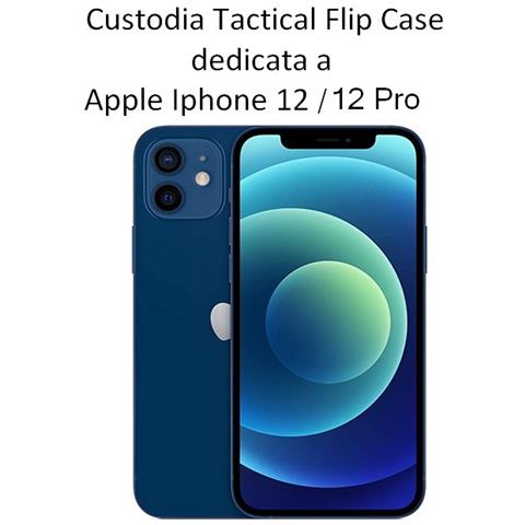 Tactical Custodia Originale Field Notes Pro Flip Case Per Apple Iphone 12 - 12 Pro Black - Foto 2