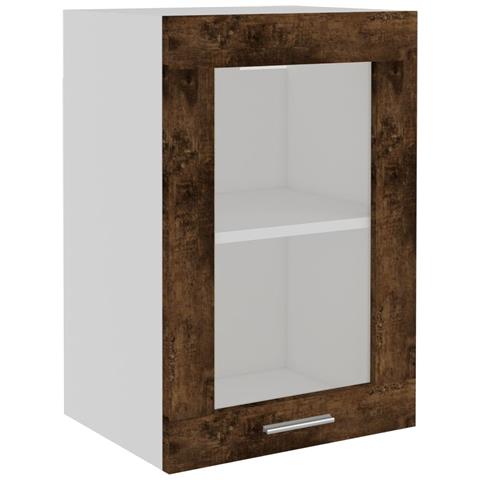 Mobile Pensile “Lyon” Vetro Rovere Fumo 40x31x60 cm - Foto 1