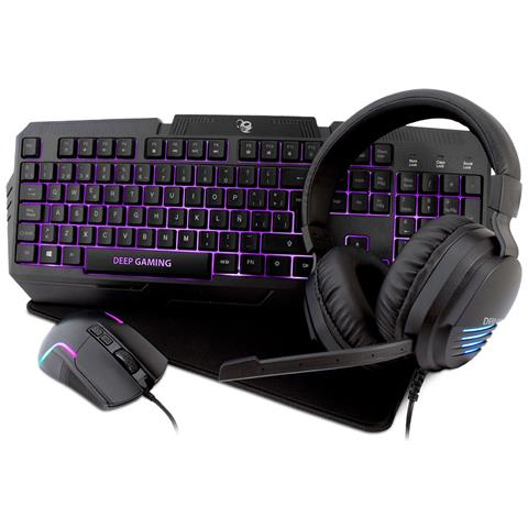 Pack gaming DeepX-Wing 2 tastiera Mouse incluso USB QWERTY Spagnolo Nero - Foto 6
