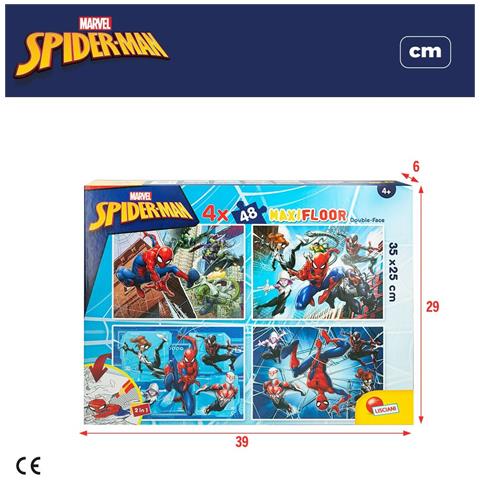 Puzzle Per Bambini Spider-man Double-face 4 In 1 48 Pezzi 35 X 1,5 X 25 Cm (6 Unità) - Foto 2