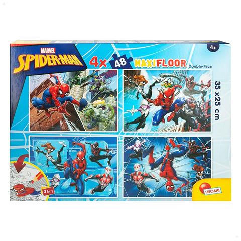 Puzzle Per Bambini Spider-man Double-face 4 In 1 48 Pezzi 35 X 1,5 X 25 Cm (6 Unità) - Foto 7