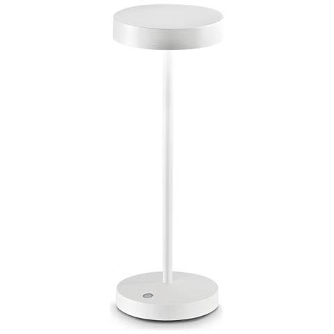 Lampada Da Tavolo Contemporaneo Toffee Metallo Bianco Led 2w 3000k Ip54 - Foto 1