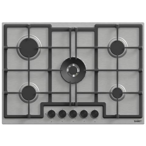 Piano Cottura 5 bruciatori a Gas.MERCURIO75 Capacita 75 l Materiale Inox - Foto 1