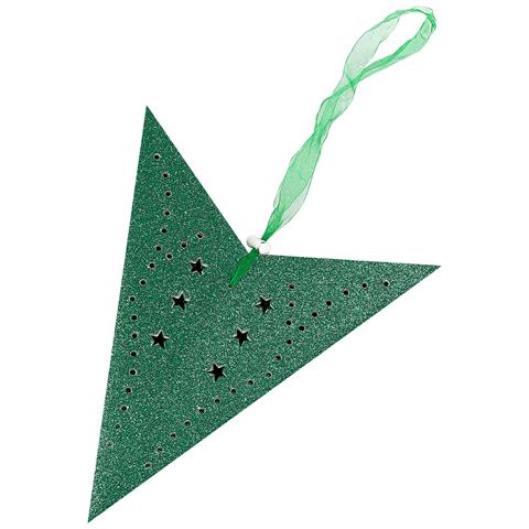 Set Di 2 Stelle Led Carta Verde Brillante 45 Cm Motti - Foto 7