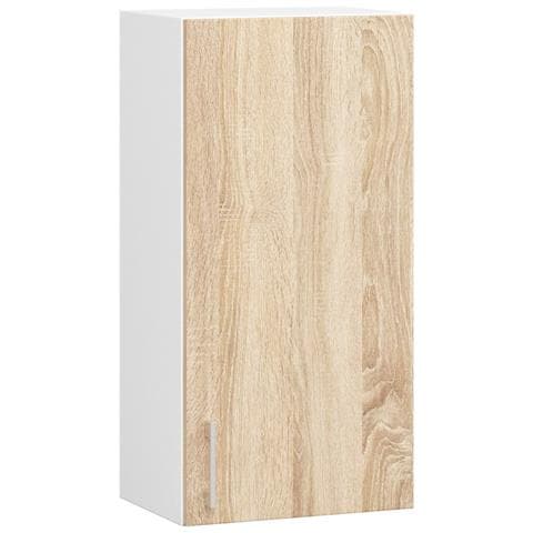Mobile da cucina pensile LIMA, 1 anta, 40x30,5x72 cm, Colore Bianco e Sonoma Quercia - Foto 1