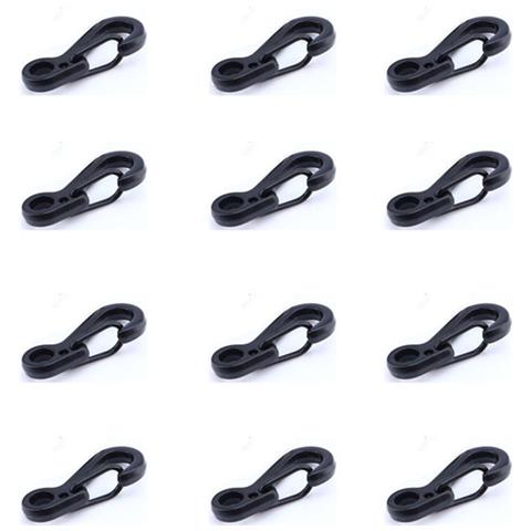 Gancio Edc Piccolo Con Clip A Molla, 12 Pezzi Black - Foto 1