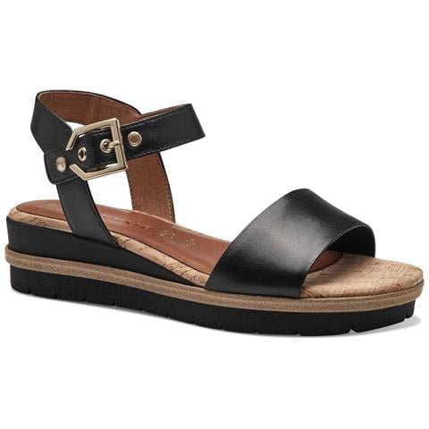 Black Casual Open Sandals Sandali Pelle Scarpe Donna Nero Eu 36, 1-28222-42 001 - Foto 1