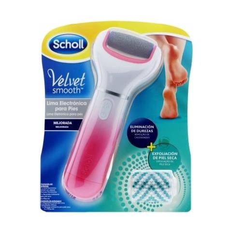 Scholl Velvet Smooth Elettronica Di Lima Rosa Con Testa Esfoliante - Foto 1
